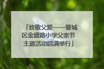 致敬父爱——管城区金盛路小学父亲节主题活动圆满举行