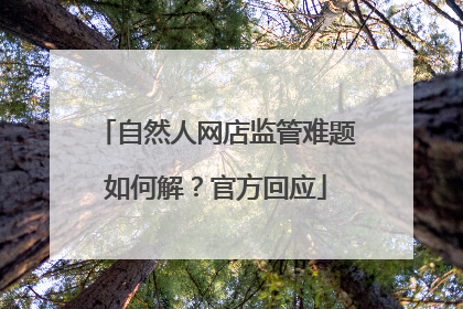 自然人网店监管难题如何解？官方回应