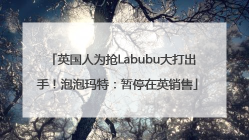 英国人为抢Labubu大打出手！泡泡玛特：暂停在英销售