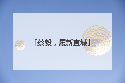 蔡毅，履新宣城