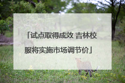 试点取得成效 吉林校服将实施市场调节价