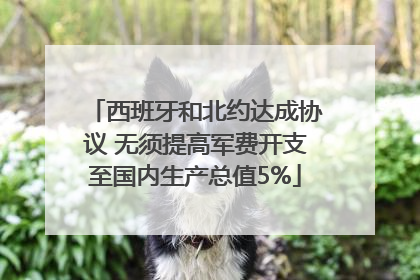 西班牙和北约达成协议 无须提高军费开支至国内生产总值5%