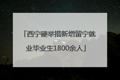 西宁硬举措新增留宁就业毕业生1800余人