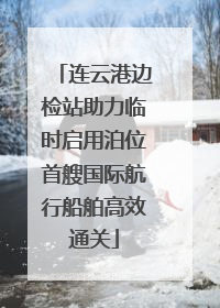 连云港边检站助力临时启用泊位首艘国际航行船舶高效通关
