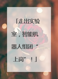 走出实验室，智能机器人组团“上岗”！