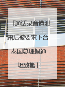 通话录音遭泄露后被要求下台 泰国总理佩通坦致歉