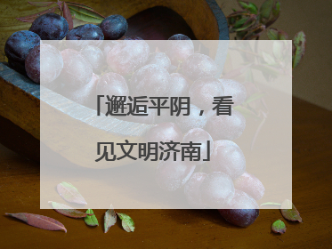 邂逅平阴，看见文明济南