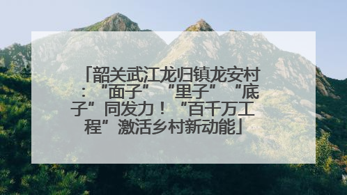 韶关武江龙归镇龙安村：“面子”“里子”“底子”同发力！“百千万工程”激活乡村新动能