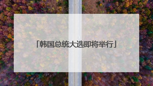 韩国总统大选即将举行