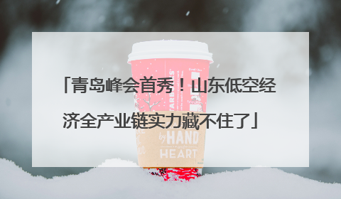 青岛峰会首秀！山东低空经济全产业链实力藏不住了