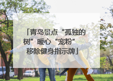 青岛景点“孤独的树”暖心“宠粉” 移除健身指示牌