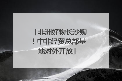非洲好物长沙购！中非经贸总部基地对外开放