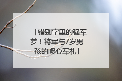 错别字里的强军梦！将军与7岁男孩的暖心军礼
