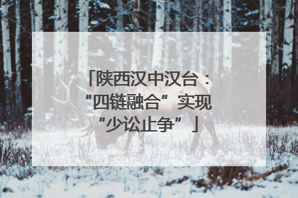 陕西汉中汉台：“四链融合”实现“少讼止争”