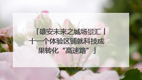 雄安未来之城场景汇丨十一个体验区铺就科技成果转化“高速路”
