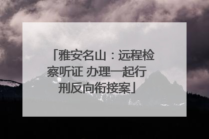 雅安名山：远程检察听证 办理一起行刑反向衔接案