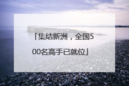 集结新洲，全国500名高手已就位