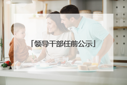 领导干部任前公示
