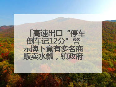 高速出口“停车倒车记12分”警示牌下竟有多名商贩卖水瓢，镇政府：系流动摊位，已多次劝离
