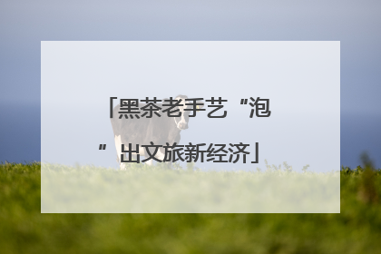 黑茶老手艺“泡”出文旅新经济