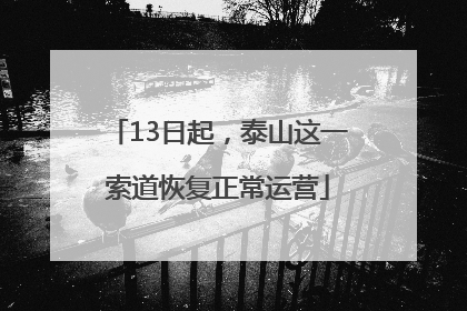 13日起，泰山这一索道恢复正常运营