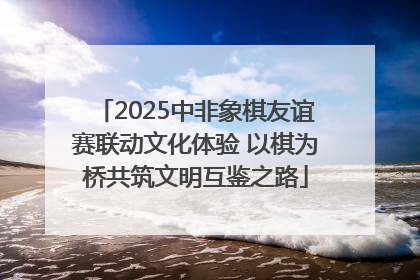 2025中非象棋友谊赛联动文化体验 以棋为桥共筑文明互鉴之路