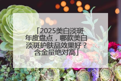 2025美白淡斑年度盘点，哪款美白淡斑护肤品效果好？含金量绝对高