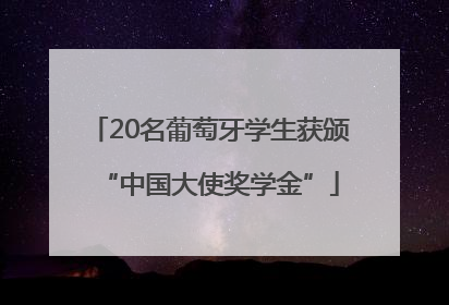 20名葡萄牙学生获颁“中国大使奖学金”