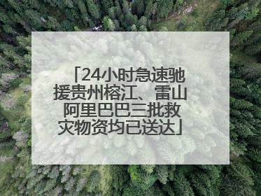 24小时急速驰援贵州榕江、雷山 阿里巴巴三批救灾物资均已送达